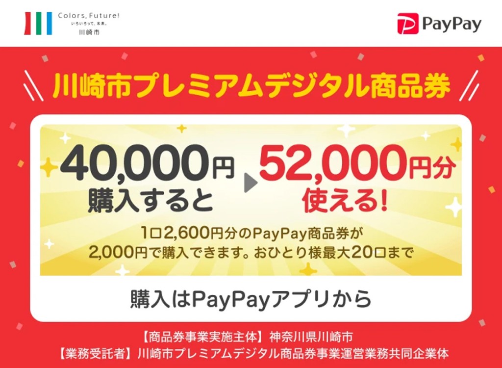 川崎市プレミアムデジタル商品券のお知らせ